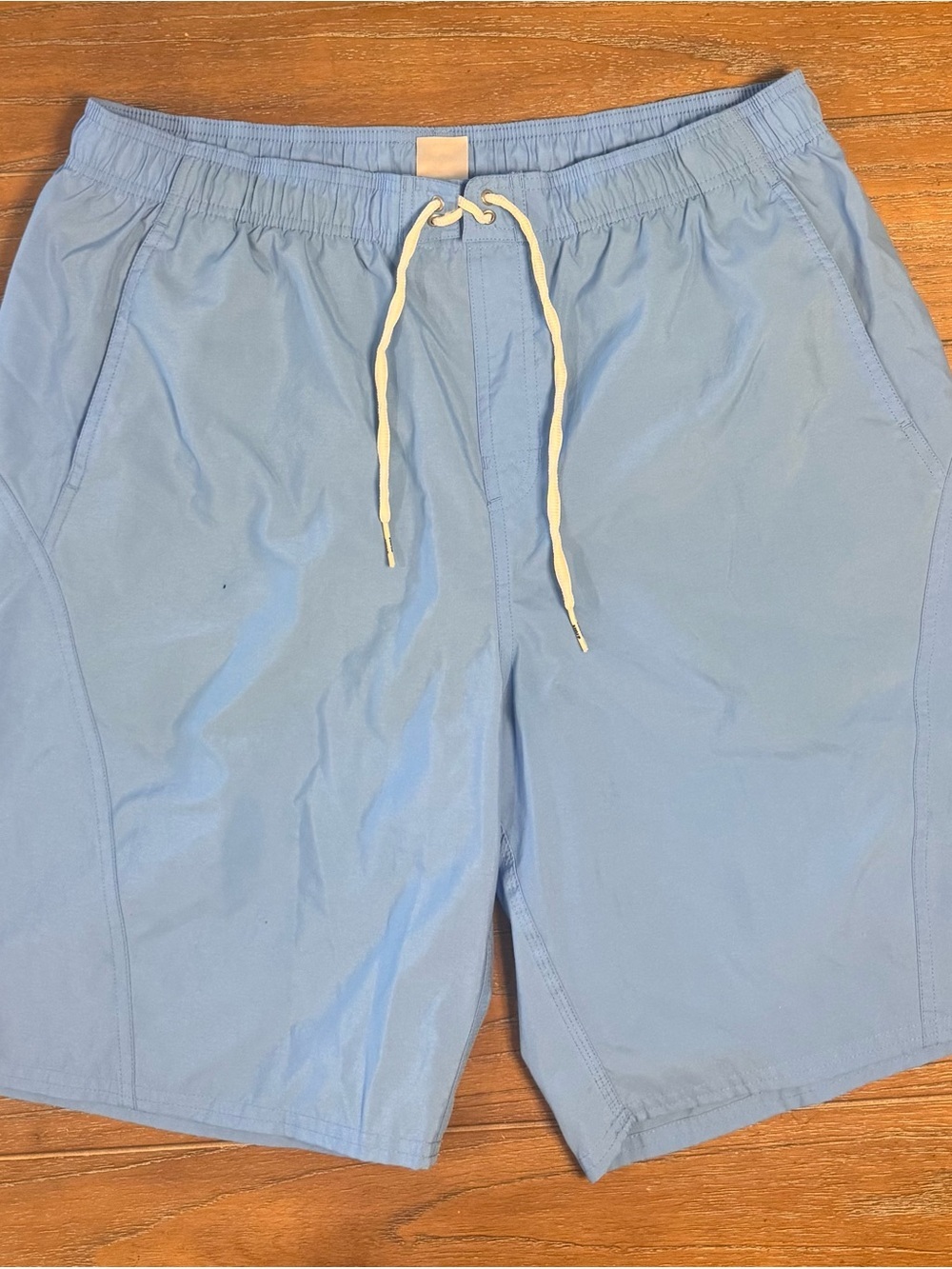 Nike Light Blue Swim Board Shorts with White Drawstring #52